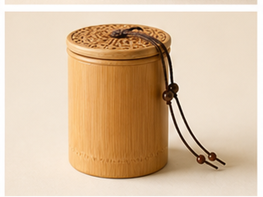 Bamboo Sample Packaging Canister